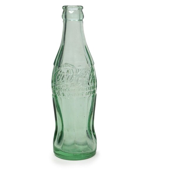 VINTAGE 60's COCA-COLA Coke Contour Bottle Green Glass 6.5oz Embossed Pat.Office - Picture 1 of 9